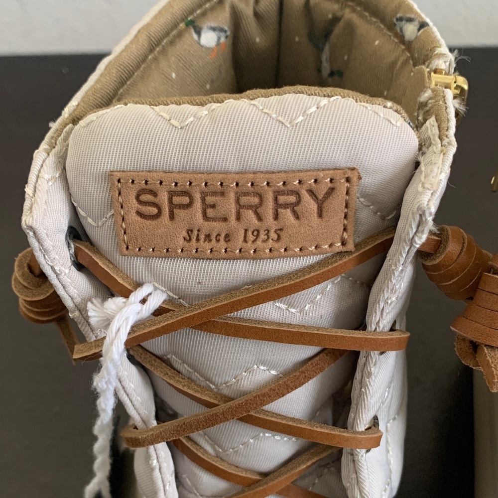 Sperry Women's Ankle Boots in Cream and Tan - Picture 6 of 16